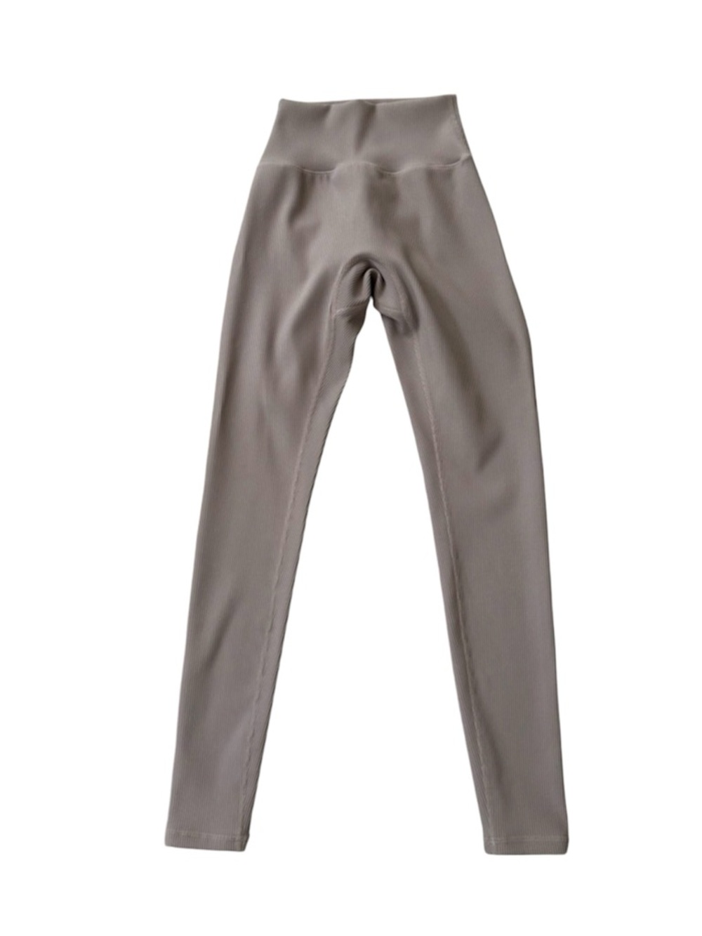 Buffbunny Collection Taupe Ribbed Leggings